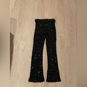 Black sequined pants